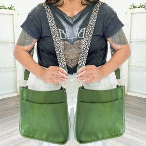 GREEN Guitar Strap Crossbody Bag
